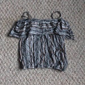 Patterned spaghetti strap